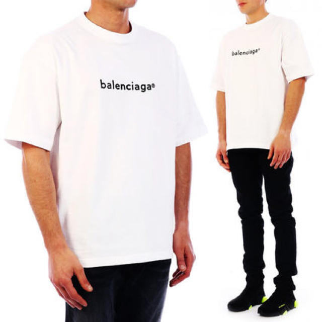 Balenciaga(バレンシアガ)の新品　バレンシアガ ロゴ Tシャツ ホワイト M メンズのトップス(Tシャツ/カットソー(半袖/袖なし))の商品写真