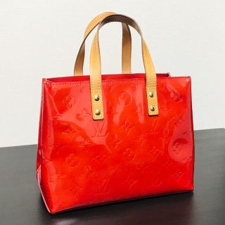 ルイヴィトン(LOUIS VUITTON)のセール中！お値引！ヴィトンエナメルヴェルニライン、モノグラム！かわいいレッド(ハンドバッグ)