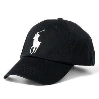 ポロラルフローレン(POLO RALPH LAUREN)のラルフローレン ビックポニーキャップ ブラック（大人用）(128)(キャップ)