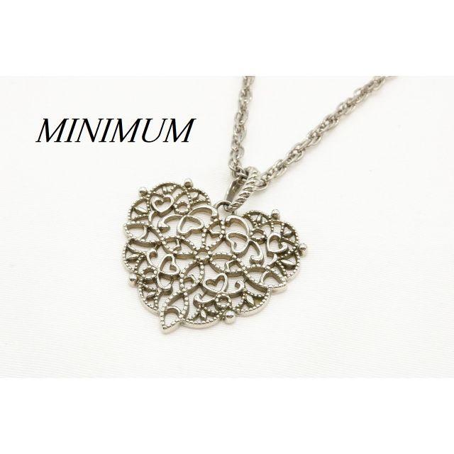 MINIMUM(ミニマム)の【U496】MINIMUM ミニマム 透かし ハート ロング ネックレス レディースのアクセサリー(ネックレス)の商品写真