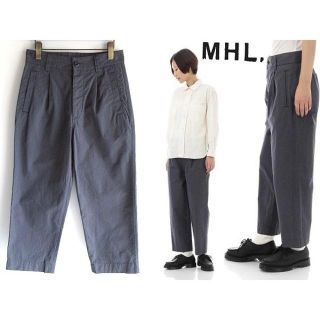 マーガレットハウエル(MARGARET HOWELL)の美品 MHL. 18AW HAIRLINE COTTON WOOL ワイドパンツ(その他)