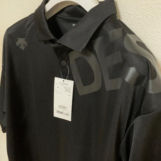 デサント(DESCENTE)のデサント　ビッグロゴ　ポロシャツ　新品未使用　ブラック　ゴルフ　XXL (ポロシャツ)