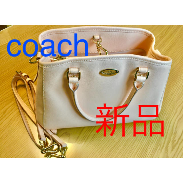 新品 coach コーチ 2wayバッグ ショルダーバッグ トートバッグ ピンクキャンバスバッグ
