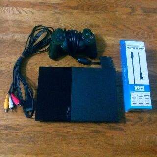 プレイステーション2(PlayStation2)のPS2 90000 本体ブラック セット(家庭用ゲーム機本体)