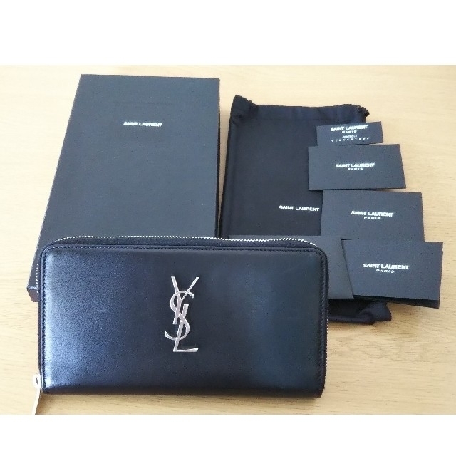 SAINT LAURENT サンローラン モノグラム ジップウォレット長財布