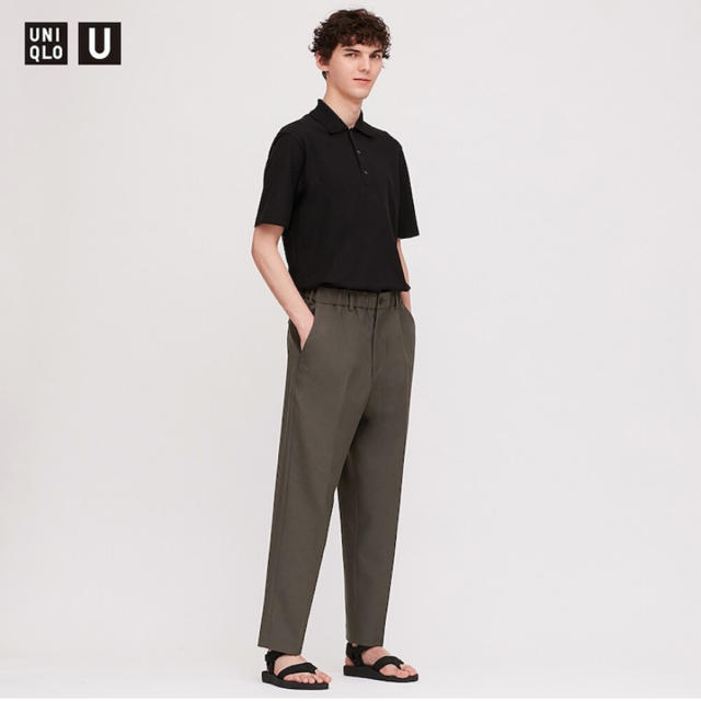 UNIQLO(ユニクロ)のユニクロU ワイドフィットテーパードパンツ　M ダークグレー メンズのパンツ(スラックス)の商品写真