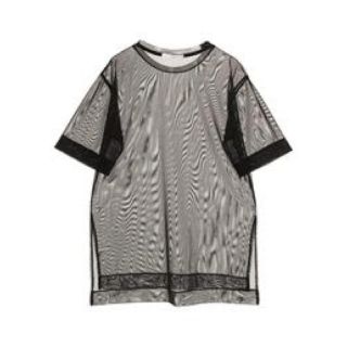 UN3D. ルーズメッシュTシャツ ブラック アンスリード トップス(Tシャツ(半袖/袖なし))