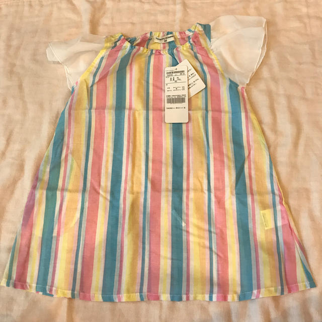 ストライプ　ワンピース　95 キッズ/ベビー/マタニティのキッズ服女の子用(90cm~)(ワンピース)の商品写真