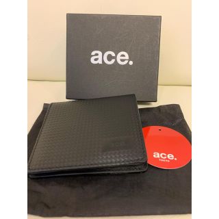 エースジーン(ACE GENE)の新品未使用 ace デュラール ミニ財布 ace.TOKYO 黒 箱なし(折り財布)