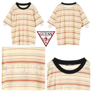 ゲス(GUESS)の新品未使用 GUESS ゲス ドロップショルダー Tシャツ ボーダー【送料込み】(Tシャツ(半袖/袖なし))