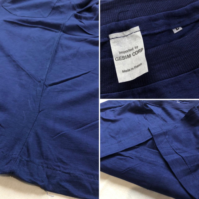 ART VINTAGE(アートヴィンテージ)のデッドストック フランス製 NAVY 紺 ポケT デッド 無地T フレンチワーク メンズのトップス(Tシャツ/カットソー(半袖/袖なし))の商品写真