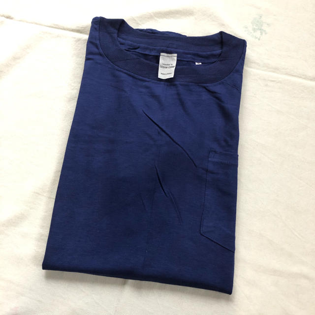 ART VINTAGE(アートヴィンテージ)のデッドストック フランス製 NAVY 紺 ポケT デッド 無地T フレンチワーク メンズのトップス(Tシャツ/カットソー(半袖/袖なし))の商品写真