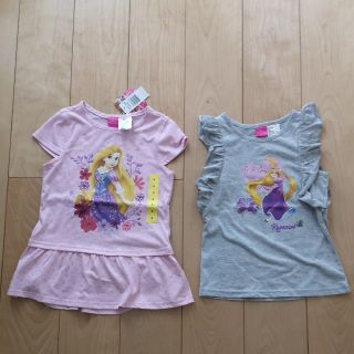 ディズニー(Disney)の【コストコディズニー】ラプンツェルTシャツチュニック➕タンクトップ(6/120)(Tシャツ/カットソー)