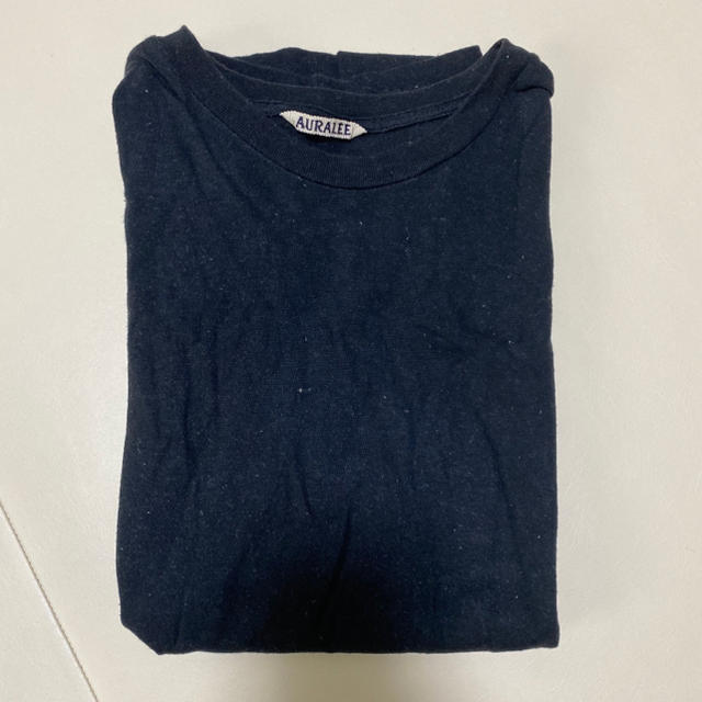 Demi-Luxe BEAMS(デミルクスビームス)のAURALEE オーラリー  Vネック Tシャツ ネイビー レディースのトップス(Tシャツ(半袖/袖なし))の商品写真
