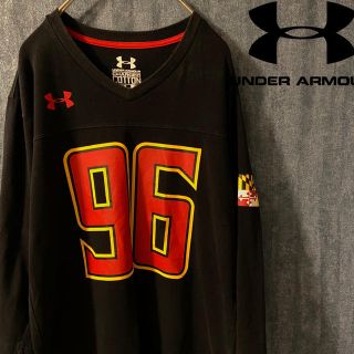 アンダーアーマー(UNDER ARMOUR)のUNDER ARMOUR/ MARYLANDロゴ　五分袖　Vネック96　tシャツ(Tシャツ/カットソー(半袖/袖なし))