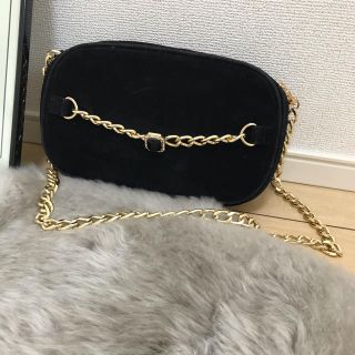 リリーブラウン(Lily Brown)のLily Brown ベロア  チェーンBAG(ショルダーバッグ)