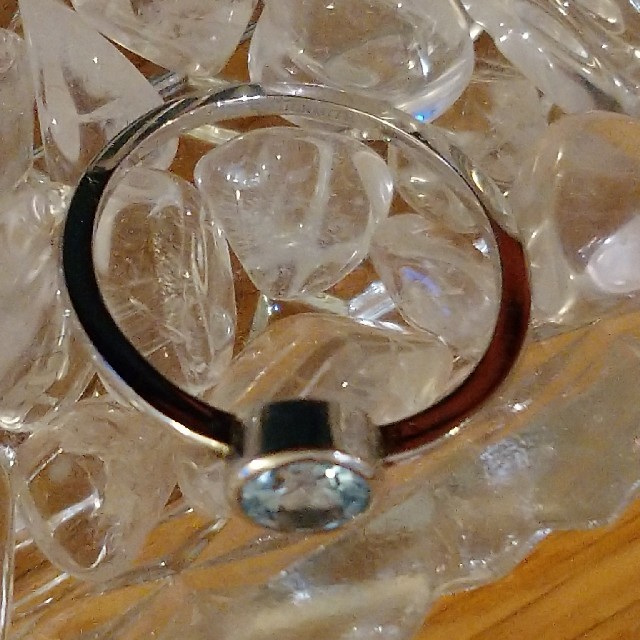 天然石　ブルートパーズ　リング　指輪　約13号 レディースのアクセサリー(リング(指輪))の商品写真