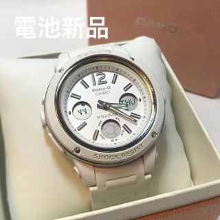 ベビージー(Baby-G)のBaby-g デジアナ　白　ホワイト　電池新品 レディース　カシオ　CASIO(腕時計)