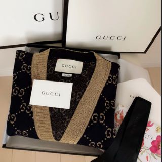 グッチ(Gucci)の新品♡GUCCI グッチ GGコットンラメ ファブリック カーディガン XS(カーディガン)