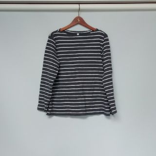 ユニクロ(UNIQLO)のユニクロ　ボートネック　ボーダーT 　長袖(カットソー(長袖/七分))