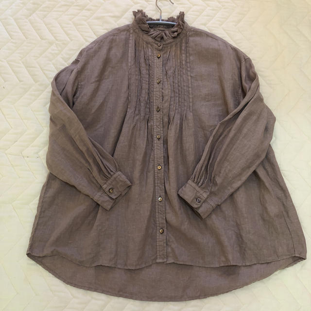 nest Robe - nest robe/ リネンフリンジカラードレスシャツの通販 by ...