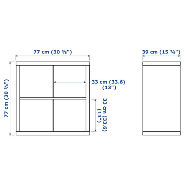 IKEA(イケア)のIKEA カラックス シェルフユニット 扉付き, ホワイト,77x77 cm インテリア/住まい/日用品の収納家具(棚/ラック/タンス)の商品写真