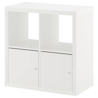 イケア(IKEA)のIKEA カラックス シェルフユニット 扉付き, ホワイト,77x77 cm(棚/ラック/タンス)