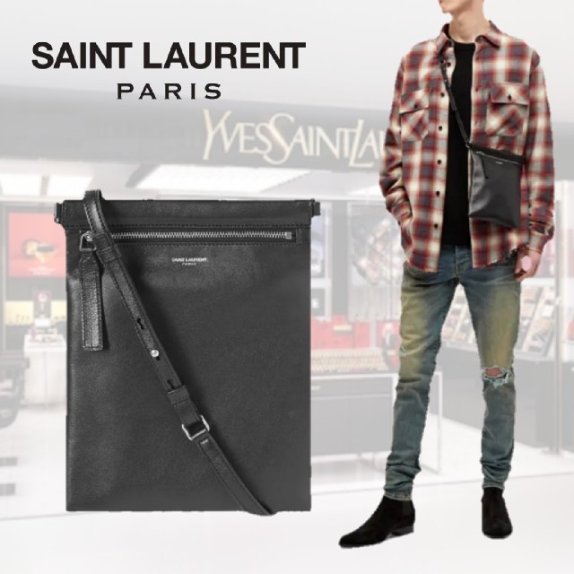 Saint Laurent(サンローラン)のマスコロイダー様専用 サンローラン レザー クロスボディバッグ メンズのバッグ(ショルダーバッグ)の商品写真