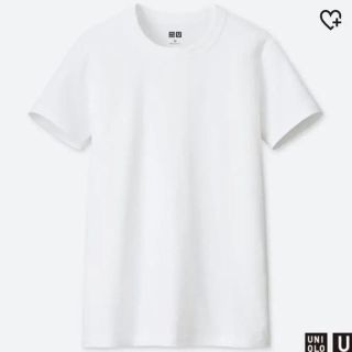 ユニクロ(UNIQLO)の【送料込】ユニクロ クルーネックT ホワイト Sサイズ(Tシャツ/カットソー(半袖/袖なし))