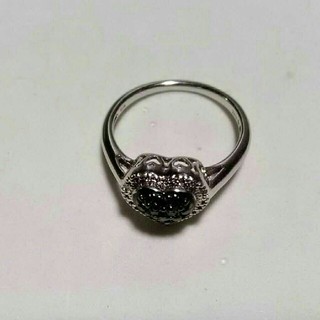 指輪 ブラックダイヤモンド シルバー925(リング(指輪))