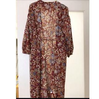 ショコラフィネローブ(chocol raffine robe)のロングカーディガン 花柄ガウン ワンピース(カーディガン)