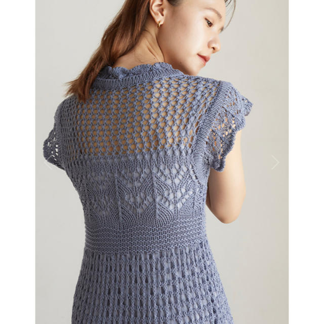 RANDEBOO Mermaid knit op blue レディースのワンピース(ロングワンピース/マキシワンピース)の商品写真