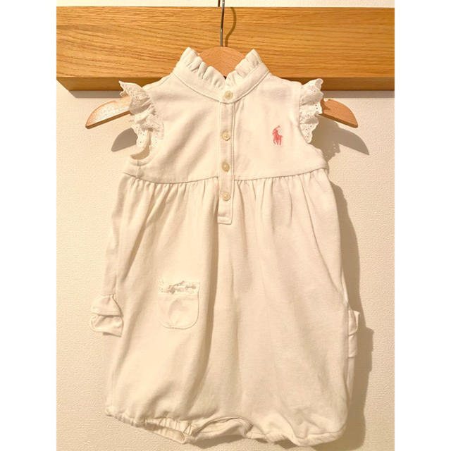 Ralph Lauren(ラルフローレン)のラルフローレン　ホワイトロンパース キッズ/ベビー/マタニティのベビー服(~85cm)(ロンパース)の商品写真