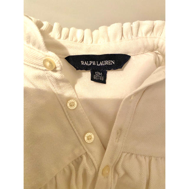Ralph Lauren(ラルフローレン)のラルフローレン　ホワイトロンパース キッズ/ベビー/マタニティのベビー服(~85cm)(ロンパース)の商品写真