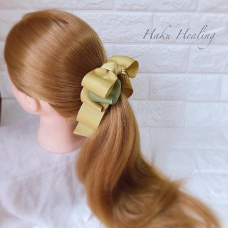 マスタード グリーン バナナクリップ(ヘアアクセサリー)