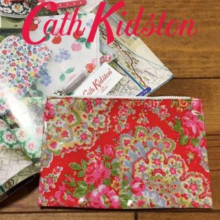 キャスキッドソン(Cath Kidston)の新品 キャスキッドソン ジップパース ペイズリーレッド(ポーチ)