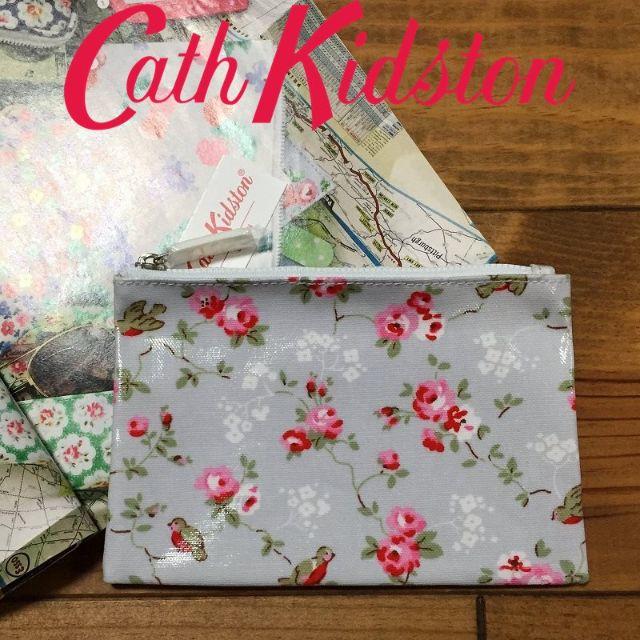 Cath Kidston(キャスキッドソン)の新品 キャスキッドソン ジップパース バードグレイ レディースのファッション小物(ポーチ)の商品写真