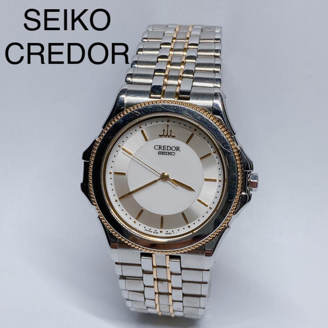 セイコー クレドール パシフィーク 8J82-6A20 クオーツ 腕時計 K18/SS シルバー/ゴールド 0003SEIKO メンズ