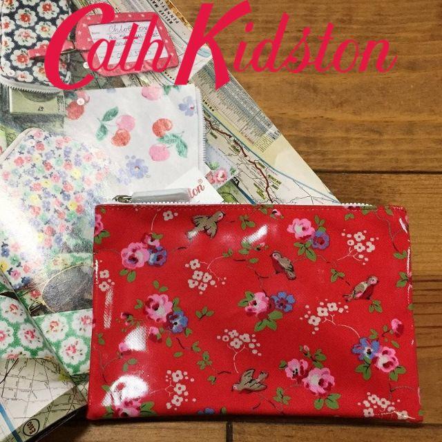 Cath Kidston(キャスキッドソン)の新品 キャスキッドソン ジップパース バードレッド レディースのファッション小物(ポーチ)の商品写真