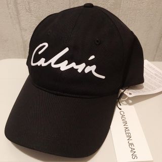 カルバンクライン(Calvin Klein)の【新品】カルバンクライン　黒　帽子　キャップ　(キャップ)