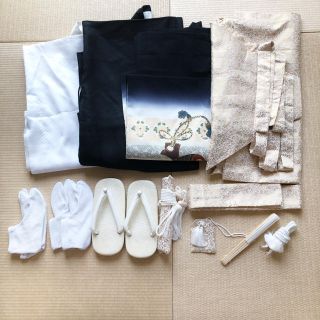 【七五三衣装】羽織り、袴、草履などセット（5歳児）(和服/着物)