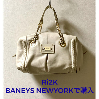 バーニーズニューヨーク(BARNEYS NEW YORK)の最終値下げ BARNEYS NEWYORK 購入Ri2K バッグ ライトグレー(ハンドバッグ)