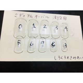 測定チップ　ミディアムオーバル　購入用(つけ爪/ネイルチップ)