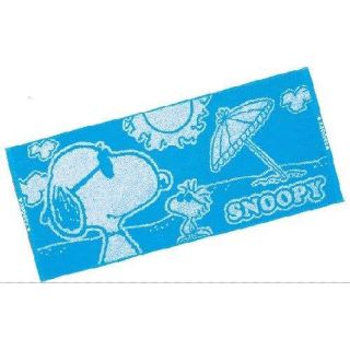 スヌーピー(SNOOPY)の【新品未使用】SNOOPY ふんわりサマータオル ライトブルー(タオル/バス用品)