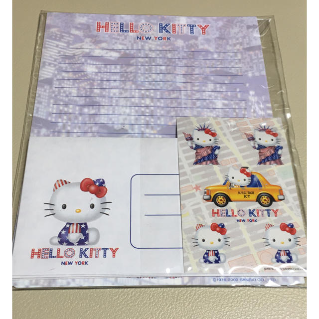 ハローキティ(ハローキティ)のハローキティ　Hello kitty  NYバージョン　レターセット ハンドメイドの文具/ステーショナリー(カード/レター/ラッピング)の商品写真