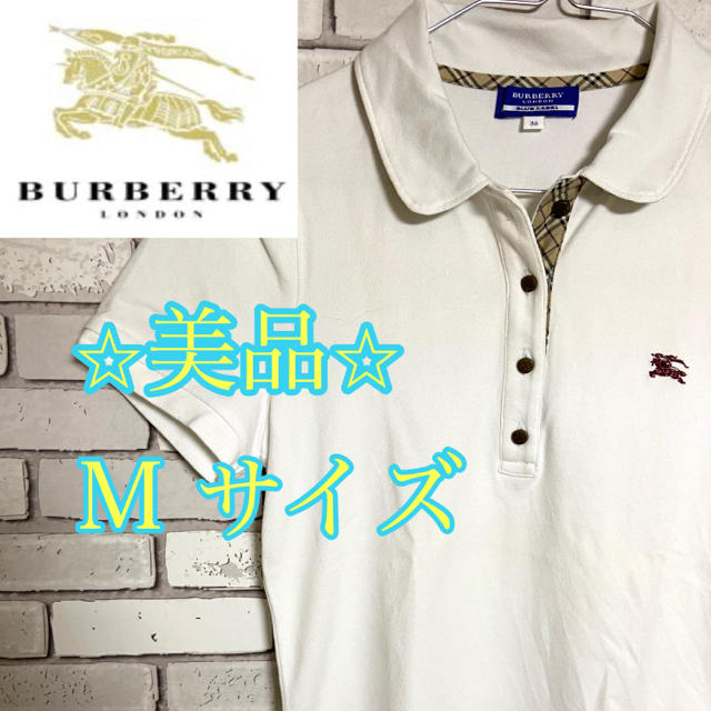 BURBERRY - バーバリーロンドン ポロシャツ ノバチェック レディース M