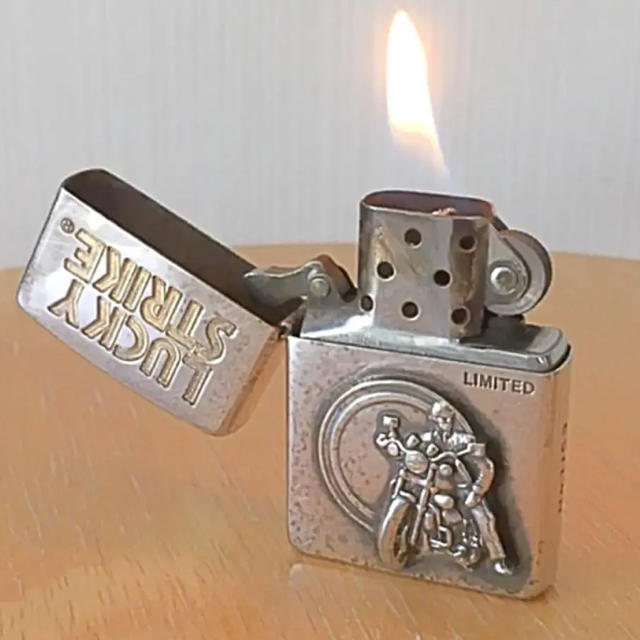 【希少】 Zippo ジッポー ラッキーストライク シルバープレート