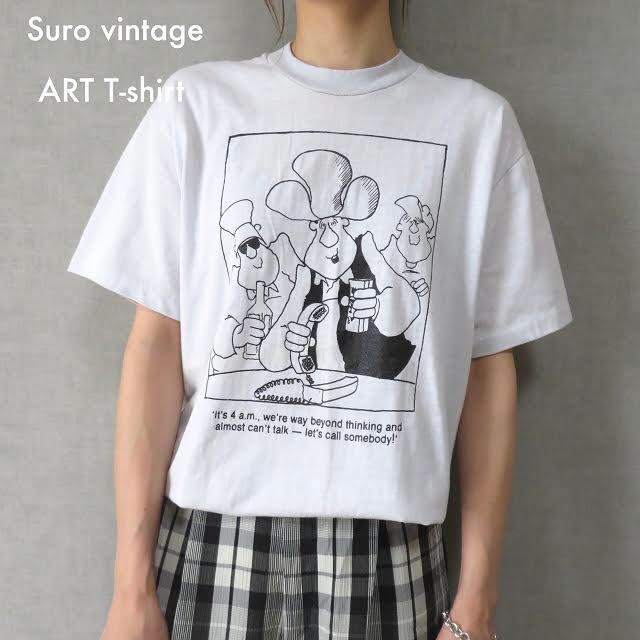 90s USA製 アートTシャツ 古着女子 vintage | フリマアプリ ラクマ