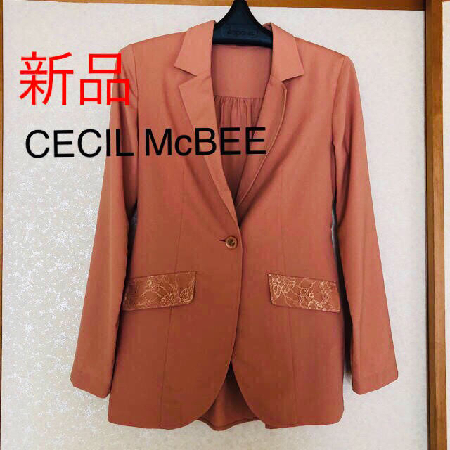 CECIL McBEE(セシルマクビー)の新品　セシルマクビー　薄手　ジャケット　M レディース レディースのジャケット/アウター(テーラードジャケット)の商品写真