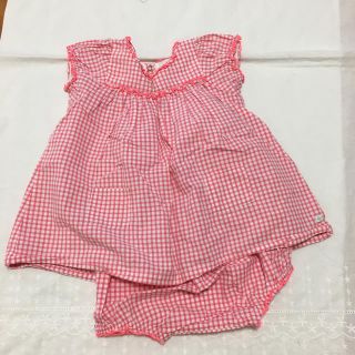 プチバトー(PETIT BATEAU)のプチバトー セットアップ　80サイズ　女の子(ワンピース)